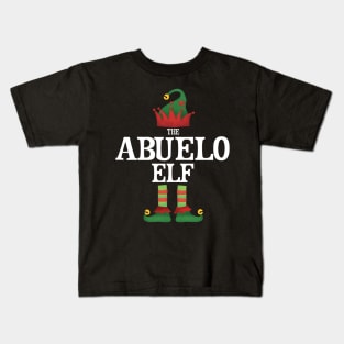 Abuelo Elf Matching Family Group Christmas Party Pajamas Kids T-Shirt